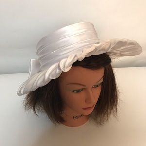 Women’s white satin hat